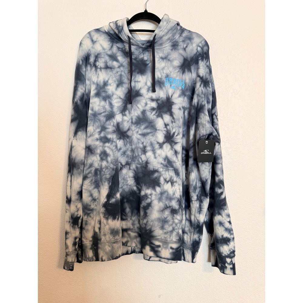 ONeill Mens Bayou Pullover Hoodie Tie Dye Blue Graphic XXL A2110102
